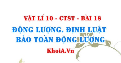 Khái niệm động lượng, Công thức tính động lượng và định luật bảo toàn động lượng - Vật lí 10 bài 18